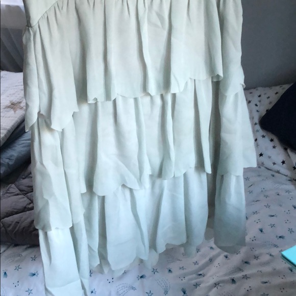 Tiered ruffled dress with cap sleeves - Picture 2 of 3